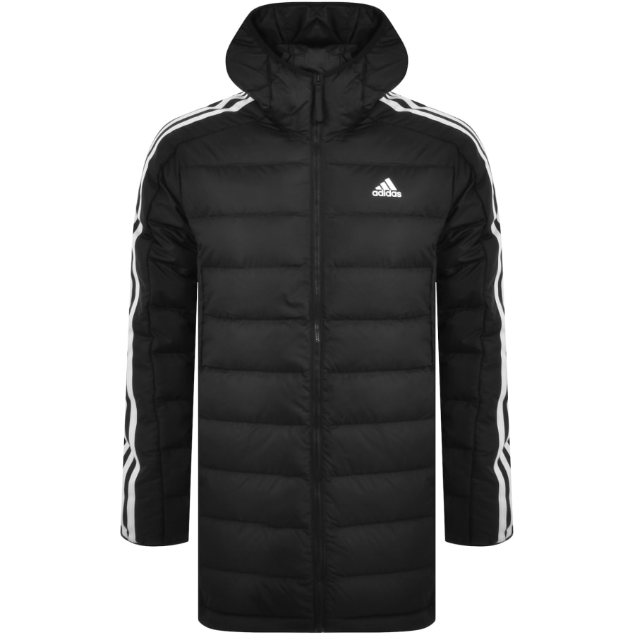 adidas Sportswear 3 Stripes Parka Coat Black